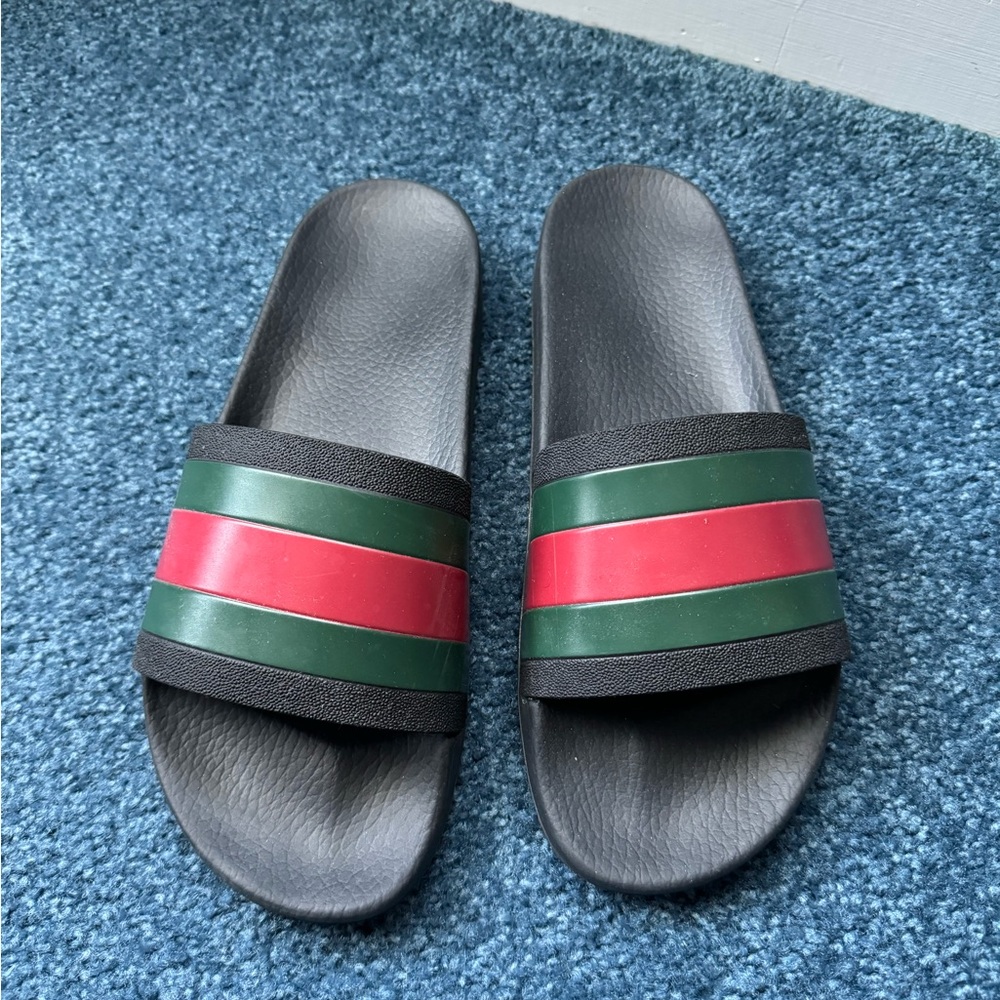 Men’s Gucci Signature Stripe Slides